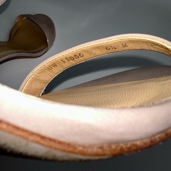 ✨STUART WEITZMAN NearlyNude Strappy Patent Leather Sandals Hush Aniline 6.5M - Picture 15 of 15